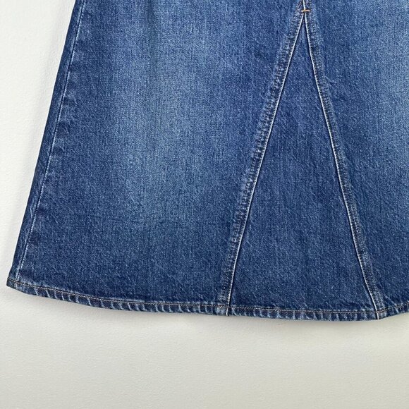 Denim Forum 90s Midi Denim Skirt Be About Dark Bleu Wash - Picture 13 of 15